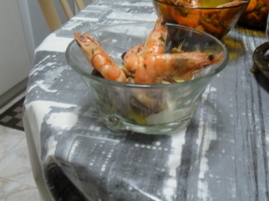 receta cuenco de champis con langostinos