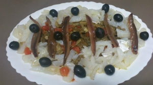 receta ENSALADA SEMIFRIA DE BACALAO