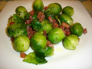 receta coles de bruselas con jamon