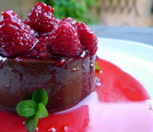 receta Frambuesas y chocolate
