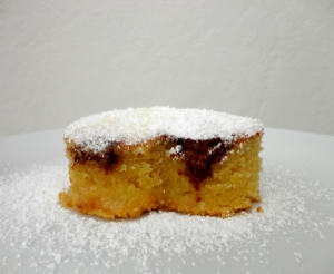 receta Blondie con Nutella.