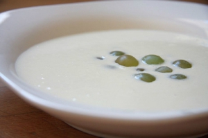 receta ajo blanco  con uvas