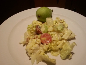 receta ENSALADA CON PERAS Y QUESO GORGONZOLA