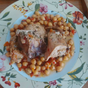 receta Pollo con garbanzos al curry