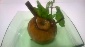 receta MANZANA HORNEADA A LA MENTA