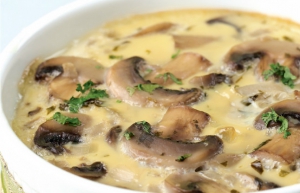 receta champiñones   con nata