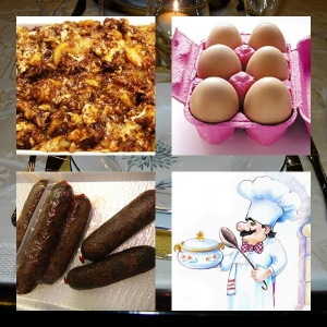 receta REVUELTO DE MORCILLA