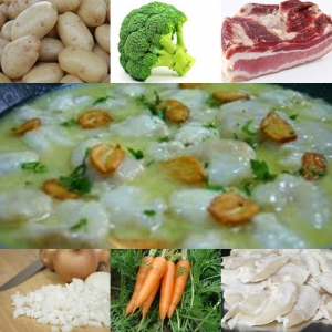 receta CAZUELA DE COCOCHAS DE BACALAO CON VERDURAS