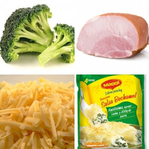 receta BROCOLI CON BECHAMEL Y JAMON GRATINADO