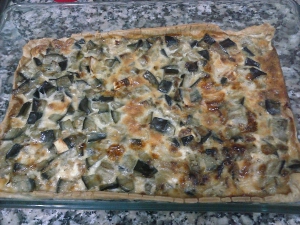 receta Tarta de berenjena y rulo de cabra