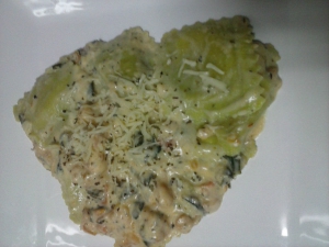 receta Ravioli con salsa de tomate y espinacas