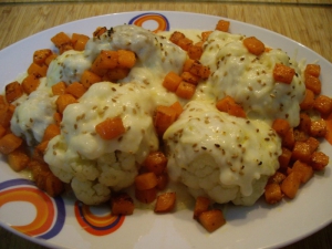 receta COLIFLOR CON SESAMO Y CALABAZA