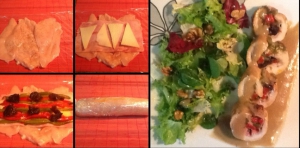 receta Pechuga de pollo relleno al Pedro Ximénez
