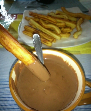 receta Churros con chocolate