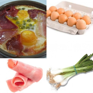 receta HUEVOS AL PLATO CON JAMON