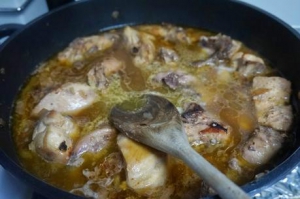 receta Pollo con champiñones y cerveza