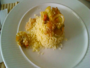 receta Taboulé guarnecido (o cuscús con verduras y gambas)