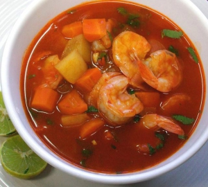 receta CALDO DE CAMARÓN