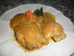 receta POLLO EN SALSA DE MANZANA