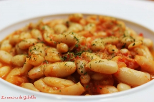 receta Alubias con sepia