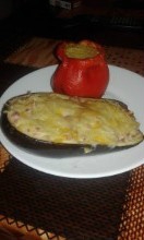 receta beregenas y pimientos gratinados