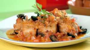 receta BONITO CON ACEITUNAS NEGRAS