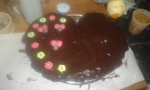 receta palmera gigante de dulce de leche y chocolate.