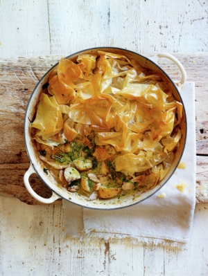 receta Pastel de pollo primaveral by Jamie Oliver