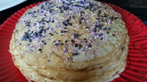 receta PASTEL DE CRÊPPES CON CREMA DE TOFFE AL RON