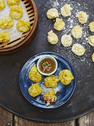 receta Wontons de gamba y cangrejo de Jamie Oliver