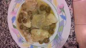 receta LOMOS DE MERLUZA CON ACEITUNAS